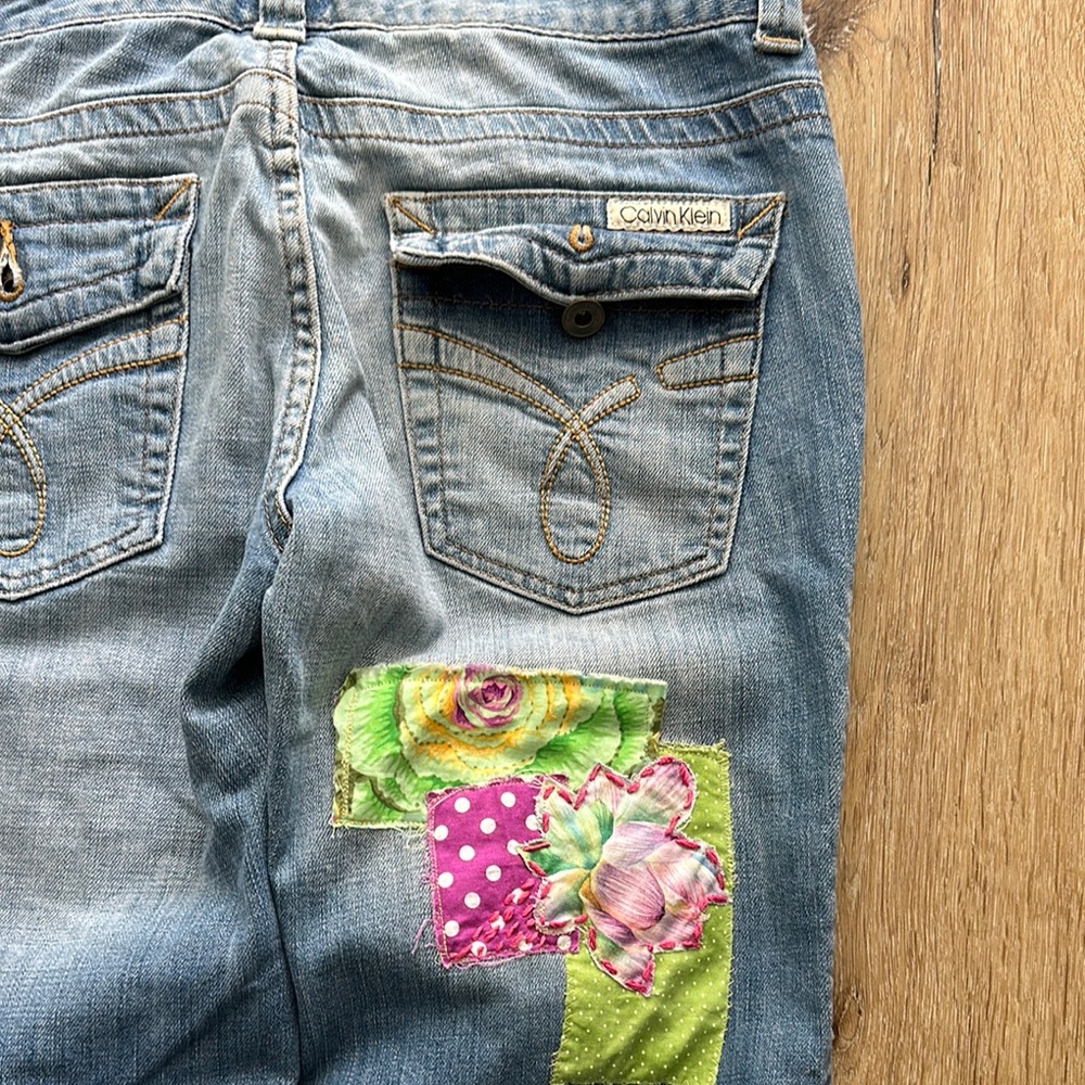 Upcycled Calvin Klein Patchwork Distressed Women'… - image 7